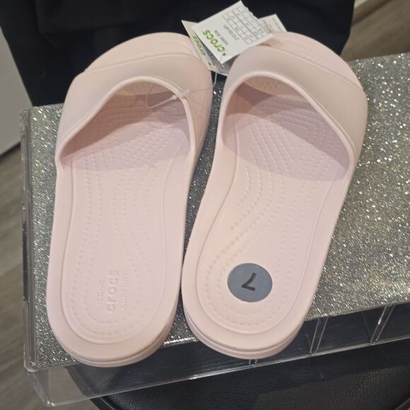 Crocs Kadee Slide Sandals- Barely Pink - Picture 11 of 11